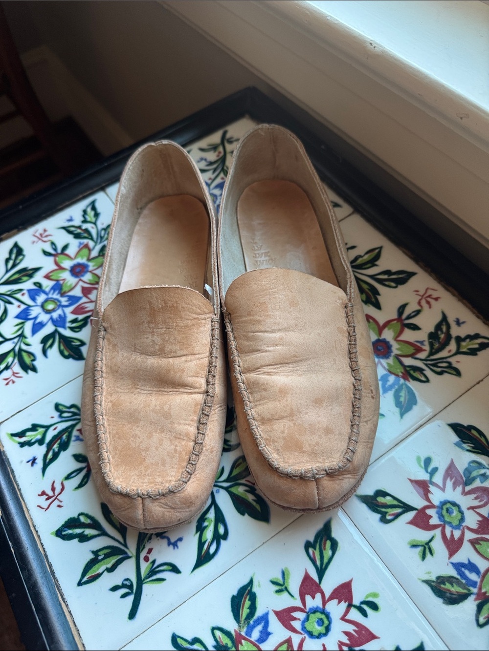 Taka Men's Suede Slip-On Loafers in Beige